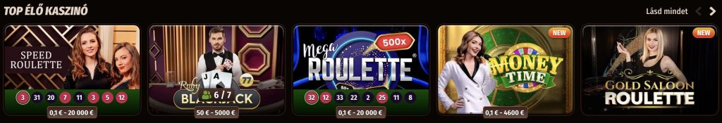 westace top live casino